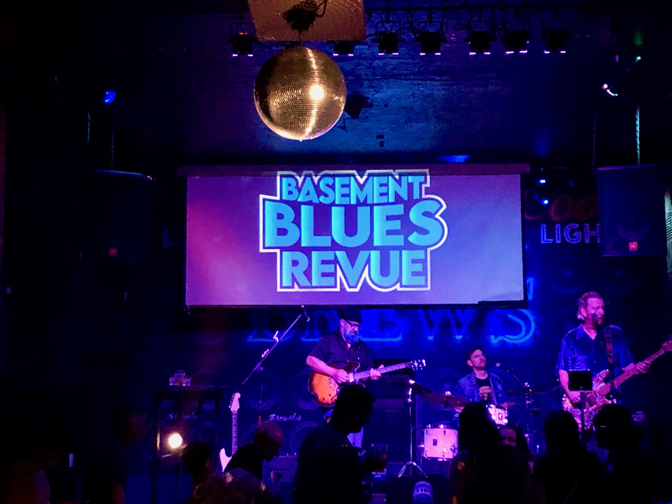 Basement Blues Revue performing live in front of an audience